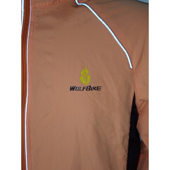 WOSAWE Men's S‎ Windproof Cycling Jacket Gilet MTB Bike Ride Wolfbike Orange - Picture 3 of 9